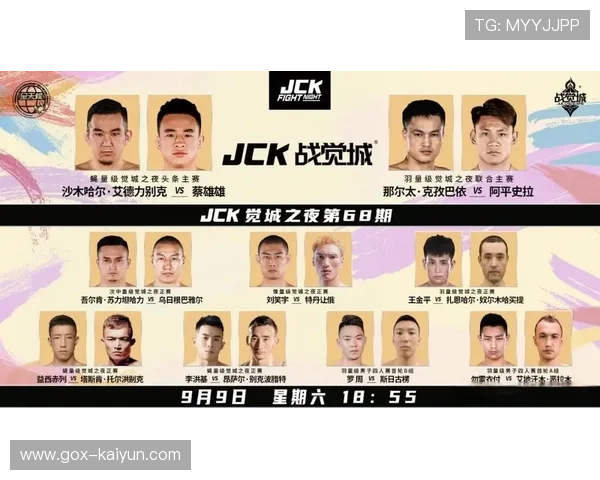 JCK觉城之夜羽量级赏金赛半决赛将于2026年1月24日开战